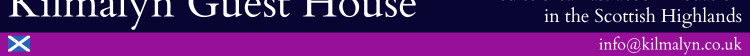 Bed and Breakfast Accommodation in Fort William, Scotland. Welcome to Kilmalyn Guest House.
